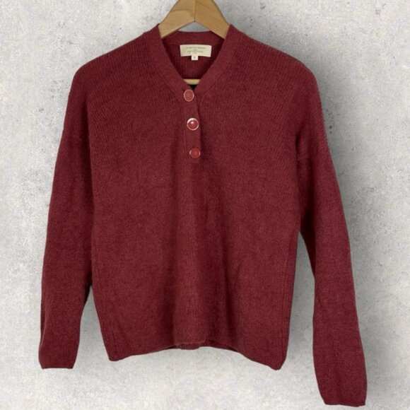 Sezane Willy Jumper Sweater Rosewood Pink Knit Baby Alpaca Italy Mohair Size S - Picture 14 of 15